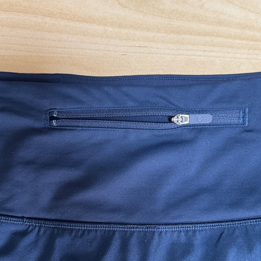 EUC Lululemon Navy Speed Up High-Rise Lined Short 2.5" - Picture 7 of 8